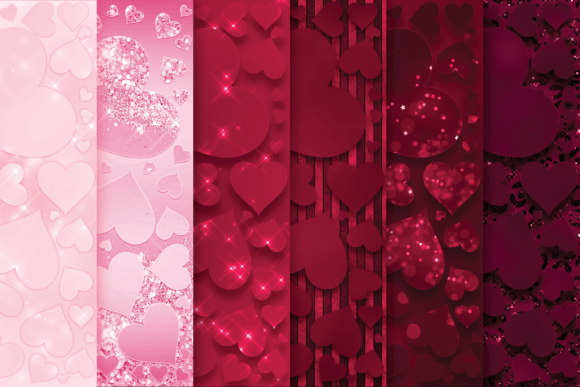 14 JPG Red and Pink Heart Patterns for Strategic Creative Projects