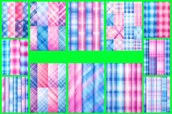 Blue and Pink Plaid Patterns: A Versatile Design for Creative Projects
