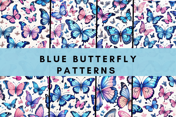 Blue Butterfly Patterns: A Versatile Design Resource for Creative Projects