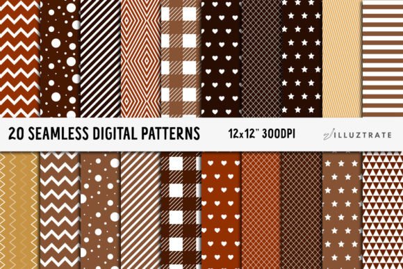 Brown Digital Paper Seamless Patterns