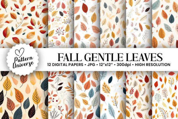 Fall Gentle Leaves Seamless Patterns