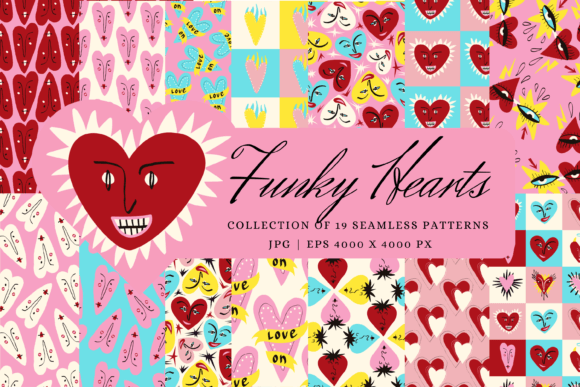 Funky Valentine Hearts Patterns Pack: A Designer’s Essential Resource