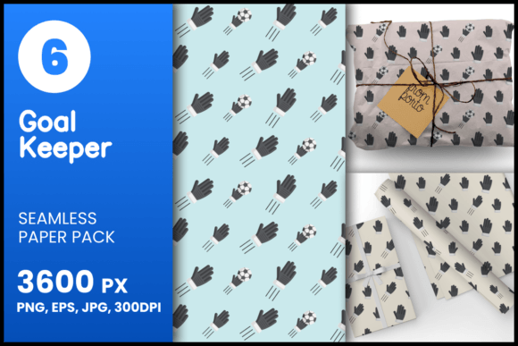 Goal Keeper Seamless Patterns for Creative Projects