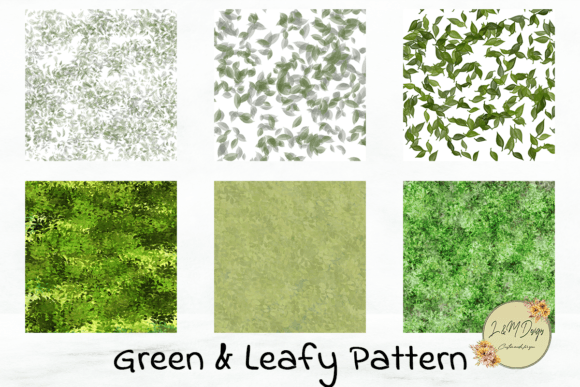 Green Leafy Patterns for Creative and Professional Use