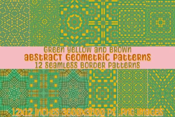 Green Yellow Brown Geometric Patterns