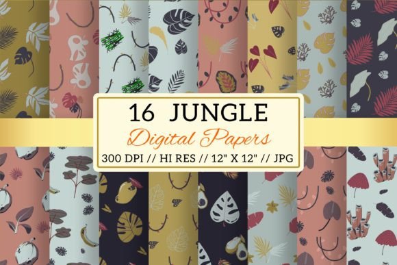 Jungle 70s Boho Digital Paper Patterns: A Versatile Resource for Creative Projects