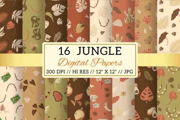 Jungle Boho Chic Digital Paper Patterns: A Creative Resource for Designers and Crafters