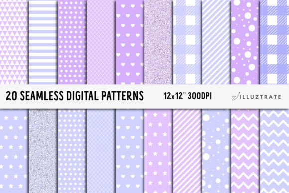 Lilac Digital Paper Seamless Patterns