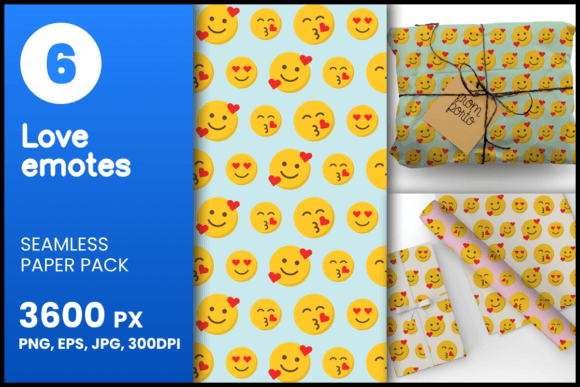 Love Emotes Seamless Patterns: A Versatile Design Resource for Creative Projects