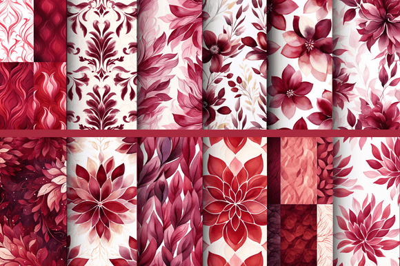 Maroon Patterns: A Versatile Digital Resource for Creative Projects