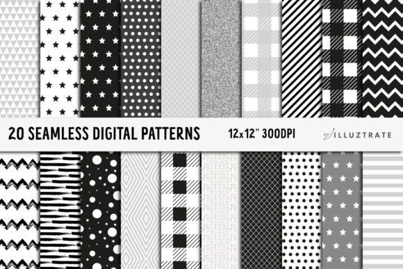Monochrome Digital Paper Patterns: A Versatile Tool for Creative and Professional Workflows