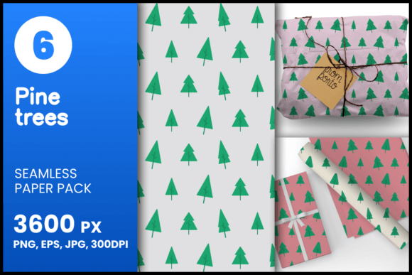 Pine Trees Seamless Patterns: A Versatile Design Asset for Creative and Professional Use