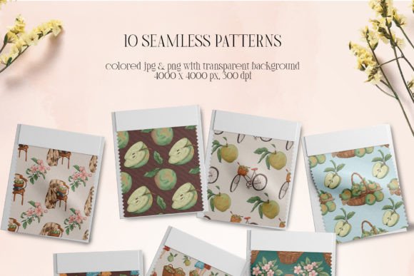 Seamless Apple Patterns for Creative Projects