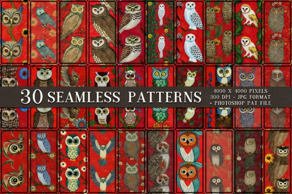 Seamless Tiling Owl Patterns: A Versatile Resource for Creative Projects