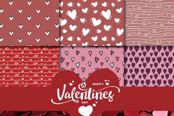 Valentine’s Day Seamless Patterns VOL1