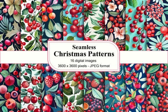 Watercolors Christmas Seamless Patterns: A Versatile Digital Resource for Creative Projects