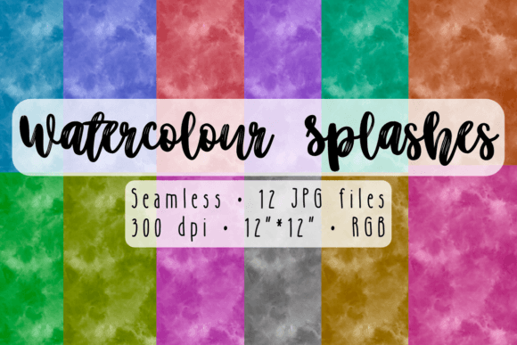 Watercolour Splashes Seamless Patterns: Strategic Use for Creativity and Professional Applications
