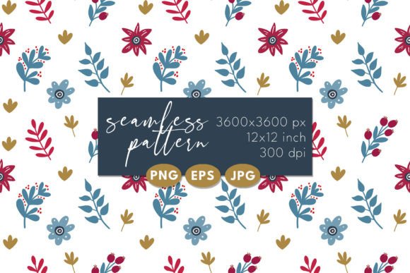Winter Seamless Patterns with Winter Flowers: A Versatile Design Resource for All Seasons
